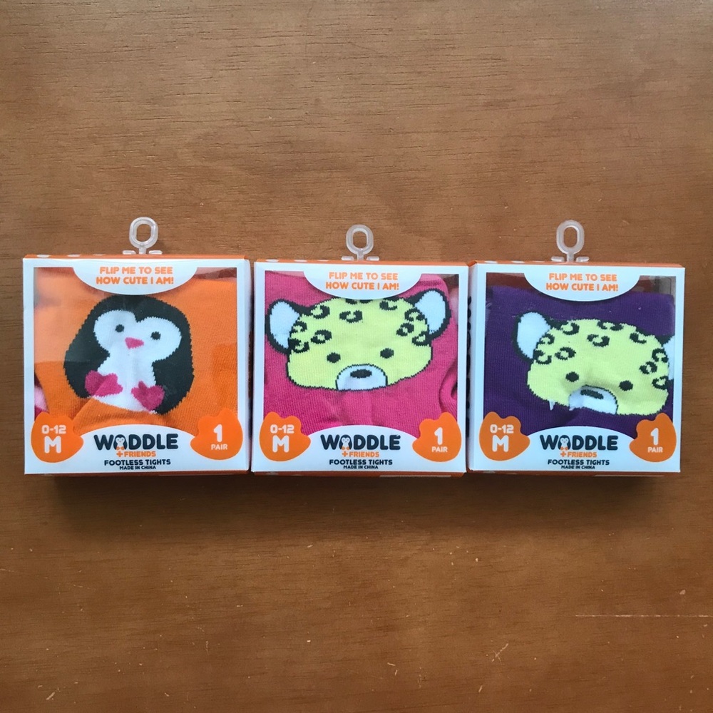 Waddle NEW Footless Tights Penguin Smow Leopard - Picture 15 of 16